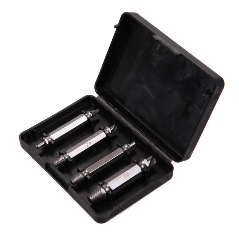 4PCS/Set Double Side Damaged Screw Extractor Drill